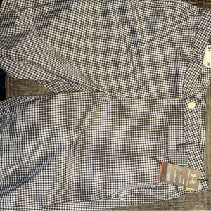 Men's Black and White Checkered Golf Shorts